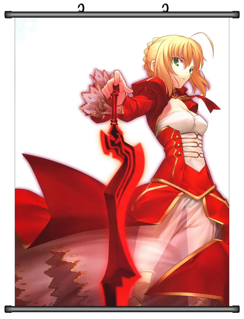 Japanese Decorative Picture Anime Fate/EXTRA Fate/Grand Order Nero Claudius Caesar Red saber Home Decor Wall Scroll Poster | Дом и сад