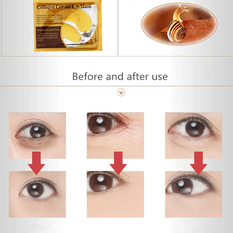 1 пара золотых кристаллов коллагеновая маска для глаз патчи против морщин