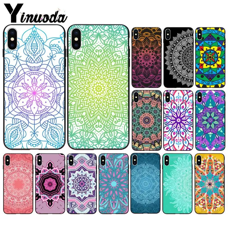 Yinuoda Мандала Новинка чехол для телефона Fundas Apple iPhone 8 7 6 6S Plus X XS MAX 5 5S SE XR Чехлы