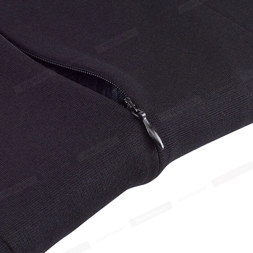 Nice-forever Винтаж Оптические иллюзии Лоскутная носить на работу vestidos облегающее офисное Бизнес Оболочка тонкая женское платье B421