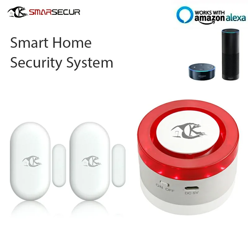 WiFI блеск свет сирена дверь контакт для умного дома системы