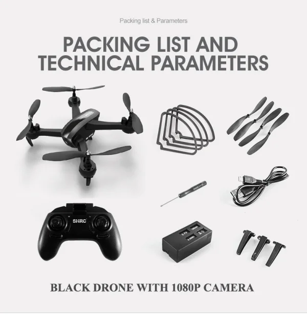 HYH7 Дроны с камерой HD селфи Дрон 1080P режим контроля жестов FPV Квадрокоптер 5 Мп Квадрокоптер, Радиоуправляемый вертолет VS Syma X5 - Цвет: HYH7 Black 1080p