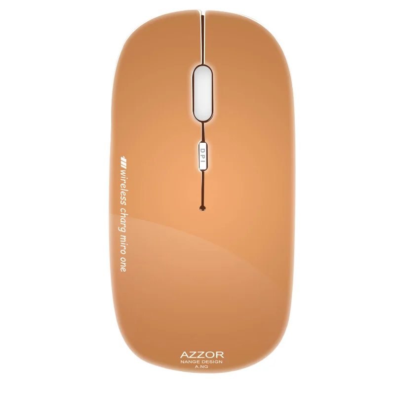 Аккумуляторная беспроводная Бесшумная мини мышь AZZOR N5 с usb кабелем для зарядки