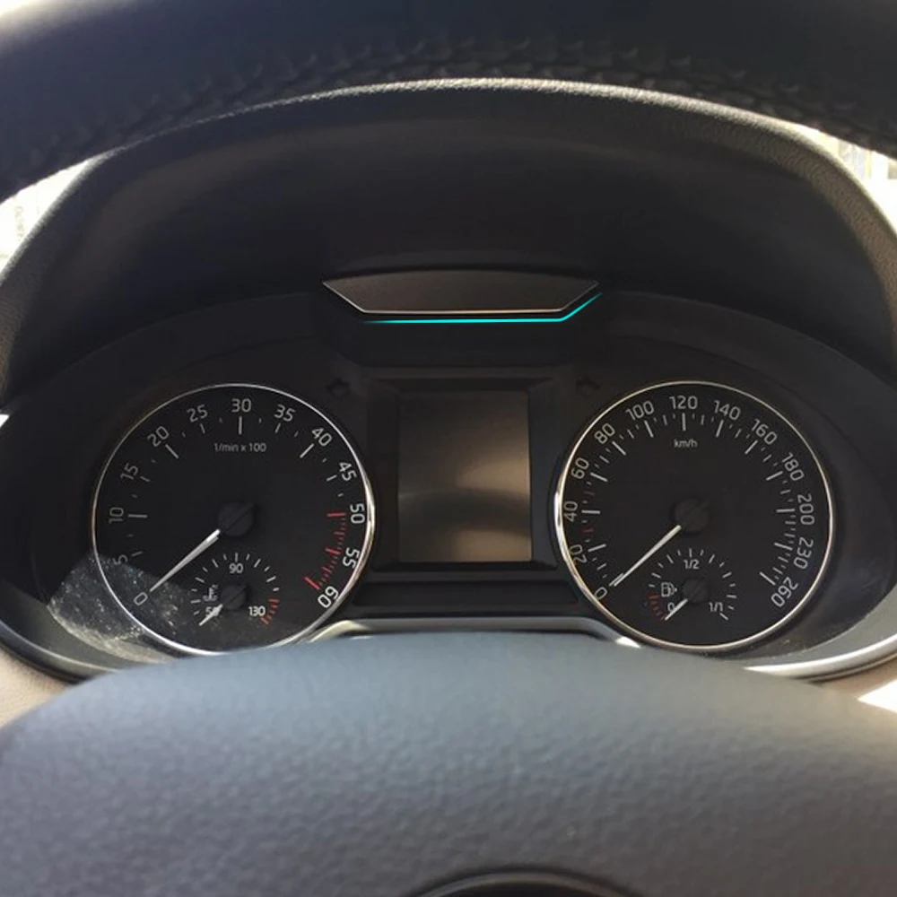 Декоративные блестки из нержавеющей стали для приборной панели Skoda Octavia A7 2015 2016 |