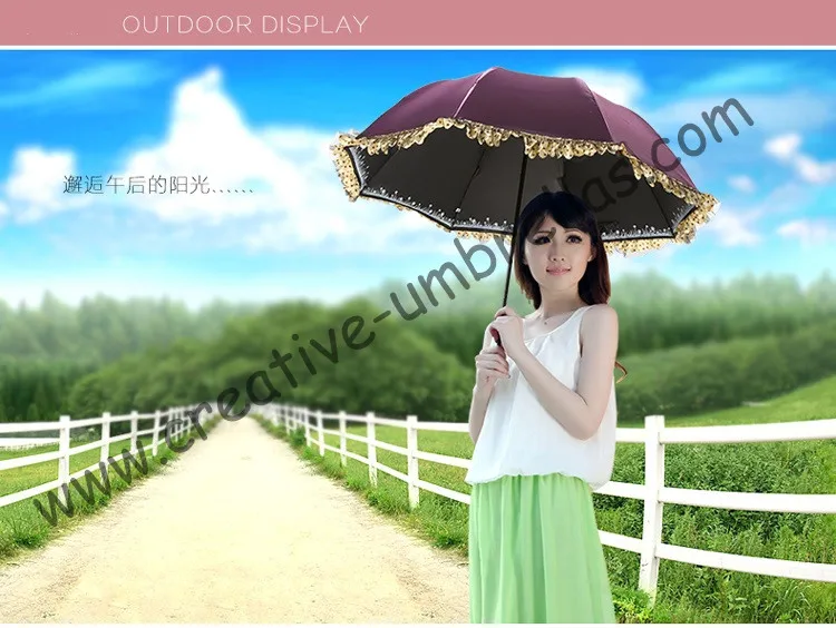 Женский складной мини зонт с защитой от солнца и ультрафиолетовых лучей|mini