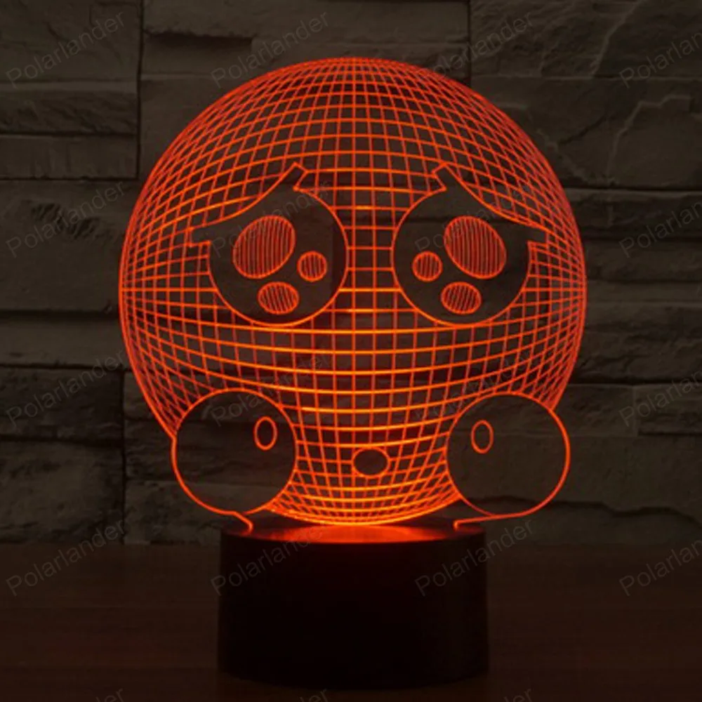 3D визуальный светодиодные фонари с сенсорный выключатель света 7 цветов Сменные