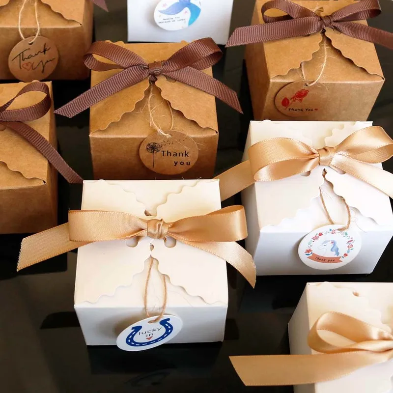 12 комплектов в партии Крафт Бумага коробка ламы Подарочная Свадебная для конфет