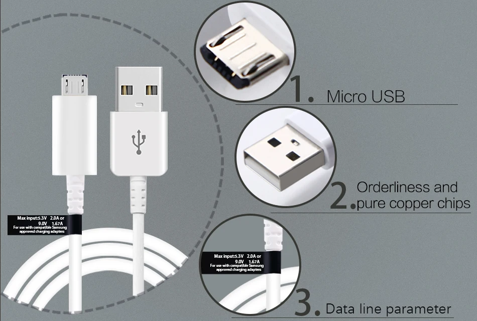 20 PCS OEM Fast Charging Cable 2A 1.2M micro usb cord For Galaxy S6 S7 S8 | Мобильные телефоны и аксессуары