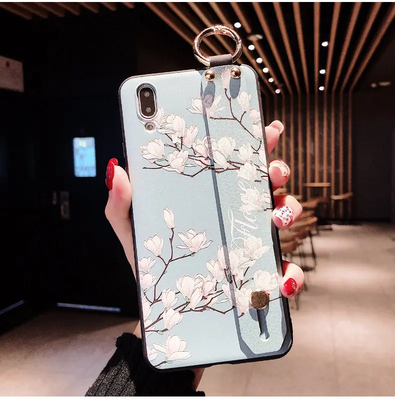 color as phote Xiao mi Red mi note 7 3D винтажный Рельефный цветочный узор на запястье Мягкий ТПУ чехол для телефона Xiaomi Redmi note 7 mi 8 9 A2Fundas - Цвет: color as phote