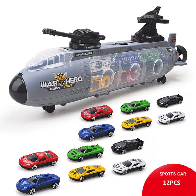 12pcs sports car 6 шт. и 12 шт./компл., модель автомобиля из сплава, строительные наборы, Классические игрушки для детей, комплект для мальчиков, портативная лодка, спортивные военные автомобили, игрушки, подарки - Цвет: 12pcs sports car