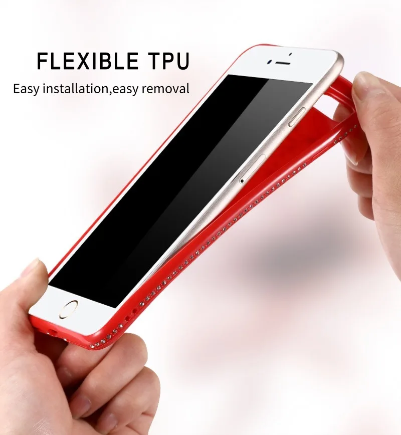 Luxury Soft Silicone TPU flower Diamond funda case conque for Huawei y7 2019 y7prime fundas on y6 prime2019 |