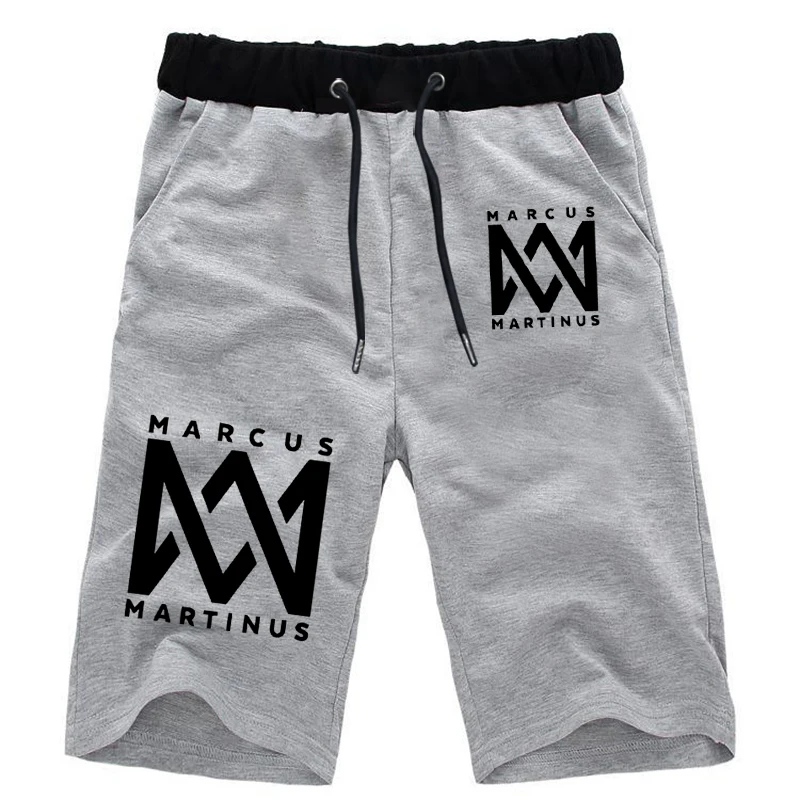 

Unisex Short Pants Summer Sports Breathable Pants Marcus & Martinus Sweat Print Cotton Beach Jogger Fitness Knee Length Trousers