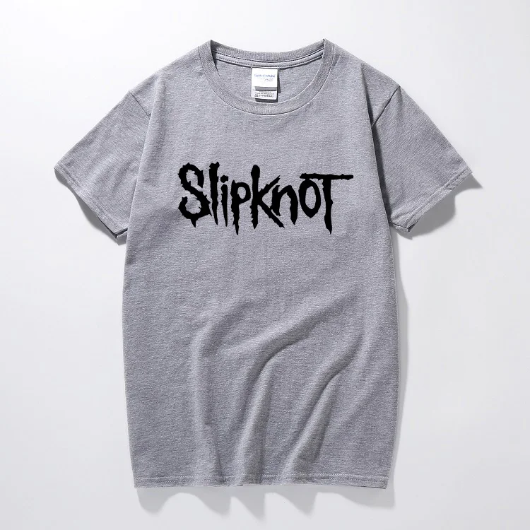 2019 Летний стиль модная мужская футболка Черная хлопок рок группа Slipknot принт хип