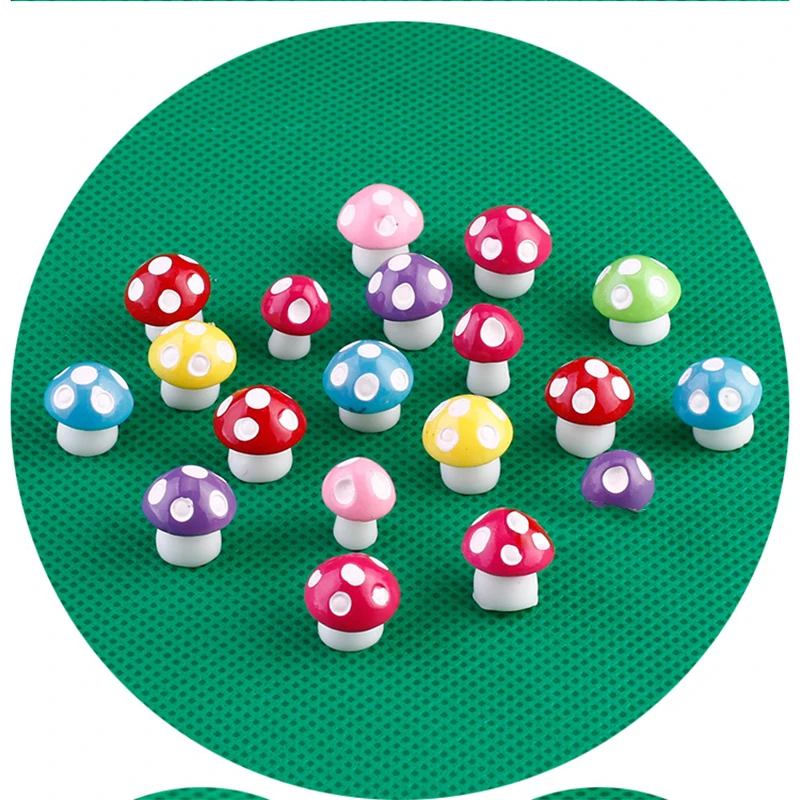 20pcs/set Cute DIY Resin Fairy Garden Craft Decoration Miniature Micro Gnome Terrarium House Mediterranean Mushroom Cast | Дом и сад
