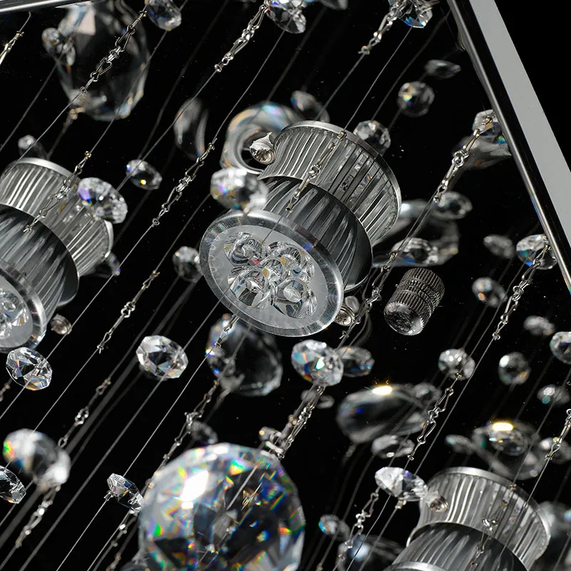 Tubor modern raindrop rectangle Crystal ceiling lamp For Living Room bedroom lights LED lighting fixtures AC110-220V | Освещение