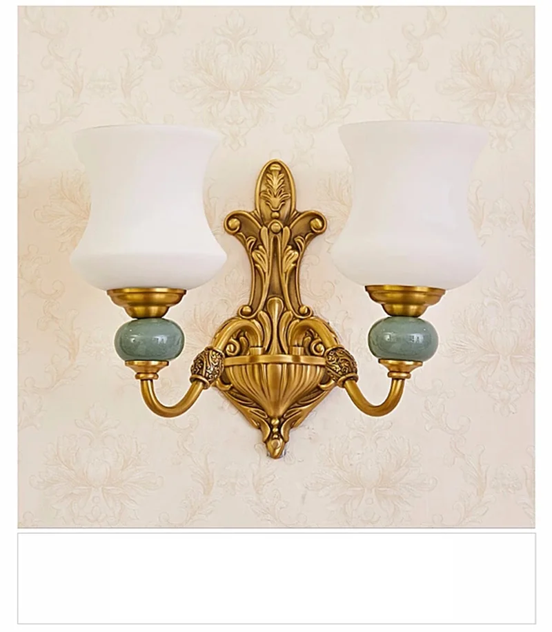 

Copper Wall Light Sconce E27 Brass Wall Lamp Modern For Bedroom Dinning Room Restroom Hotel Home Decoration Mounted Lamps