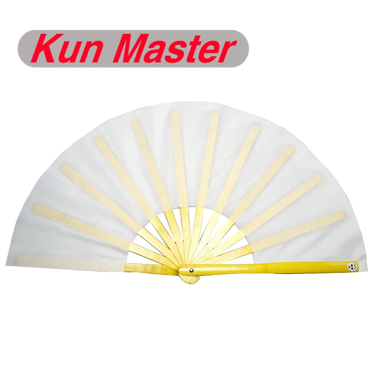 

Kun Master 34 Cm Bamboo Chinese Kung Fu Tai Chi Fan Pure White Cover