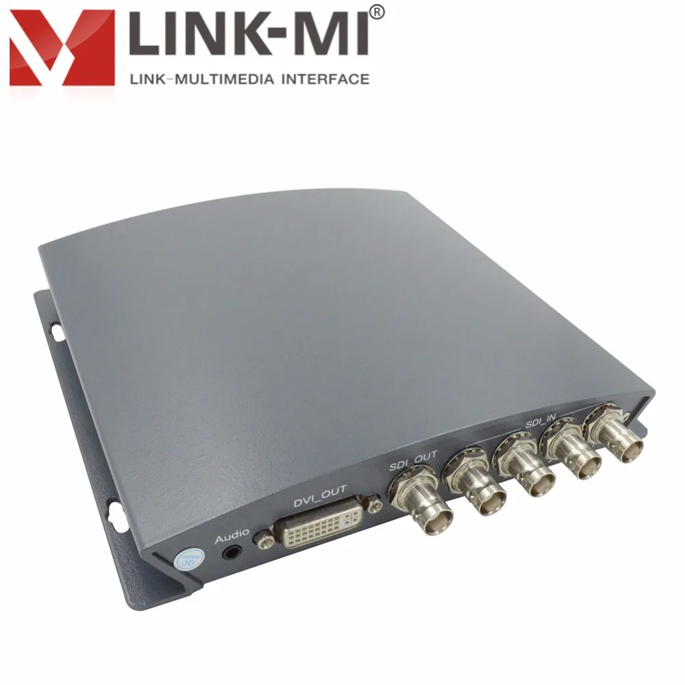Видеопроцессор LINK MI sdi 4 в 1 сплиттер DVI 1x4 SD/HD/3G SDI SDI/DVI удлинитель 4x1 с RS232 RS485|video