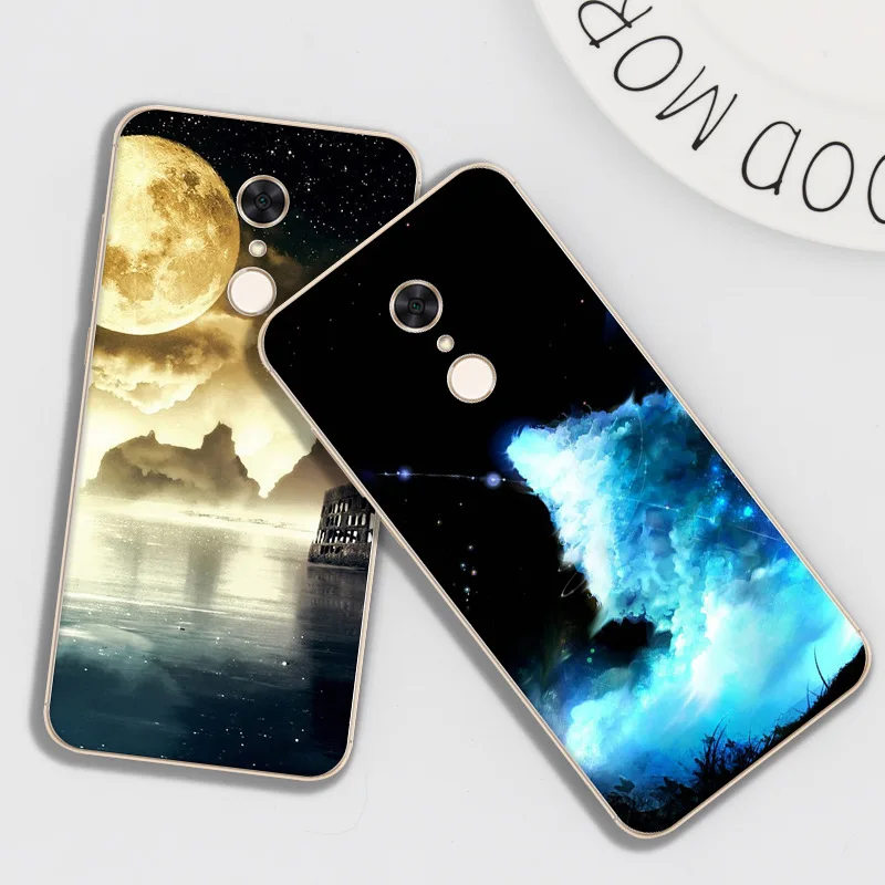 Чехол для xiaomi redmi 5 милый мультяшный Мягкий силиконовый чехол redmi5 телефона five