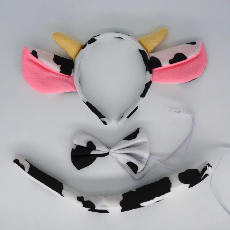 Animal Little Milk Ear Headband Bow Tie Tail Party Cosplay Props For Kids Boy Girl Carnival Halloween Christmas|props cosplay|props girlsprops party