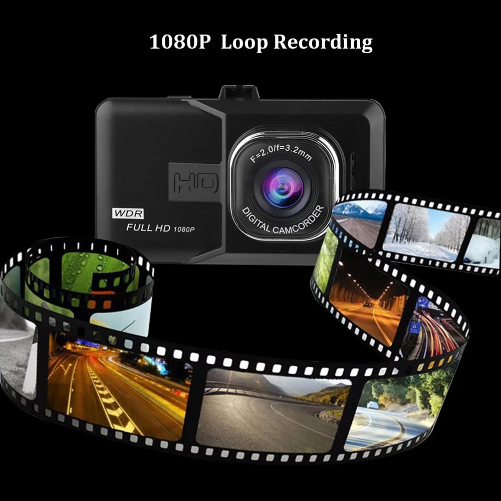 Оптовая продажа 3 0 дюймовый экран Full HD 1080 P Автомобильный видеорегистратор Мини