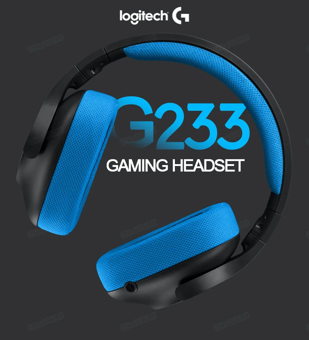 Игровая гарнитура logitech G233 с проводным управлением, наушники работают с ПК, PS4, Xbox One, смартфонами и планшетами для всех геймеров