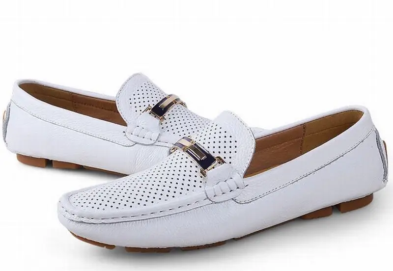 100% GENUINE LEATHER MEN SHOES handmade big size Driving shoes casual breathable moccasin hole summer Soft Loafers Oxfords | Обувь