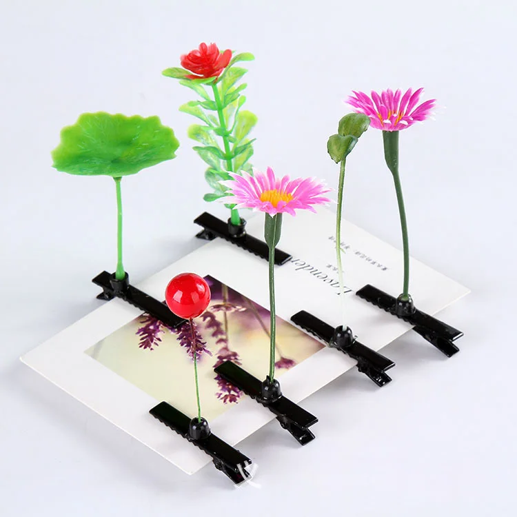 50pcs2017 Hot Selling Yiwu Hair Accessories Kids Funny Emulational Grass Clip&amppins Baby Cute Hairpin Child Cabelo Pelo Para | Украшения