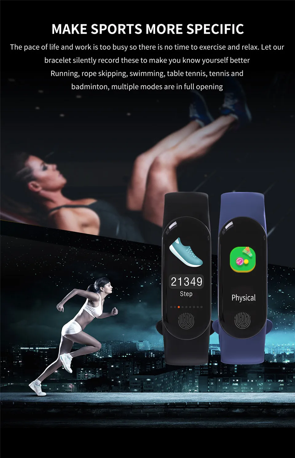 Смарт-браслет M3 Plus, фитнес-трекер, пульсометр, измерение артериального давления, Смарт-часы для Xiaomi huawei Honor