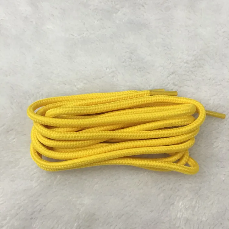 Gold yellow 1 пара, 20 цветов, новые шнурки, высокое качество, полиэстер, одноцветные, классические, круглые шнурки, повседневные, спортивные ботинки на шнуровке, 90 см, 120 см, 150 см, YD-1 - Цвет: Gold yellow