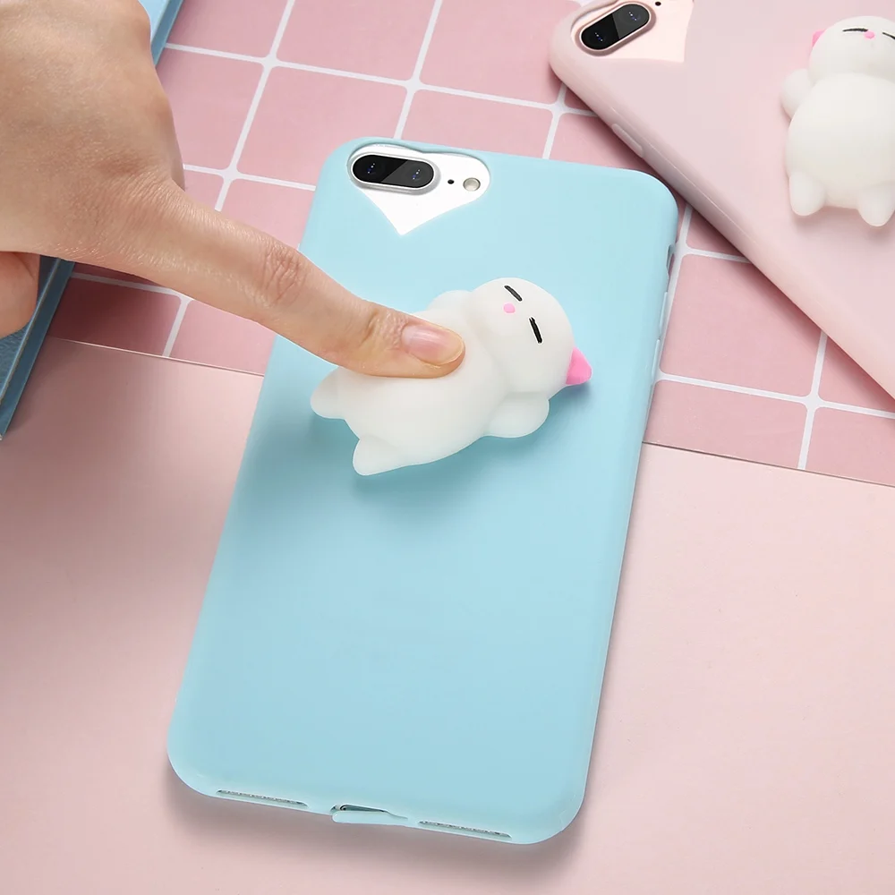 Kisscase чехол для телефона iPhone 6 6S 7 8 plus В виде ракушки S 3D милый мультфильм кремния