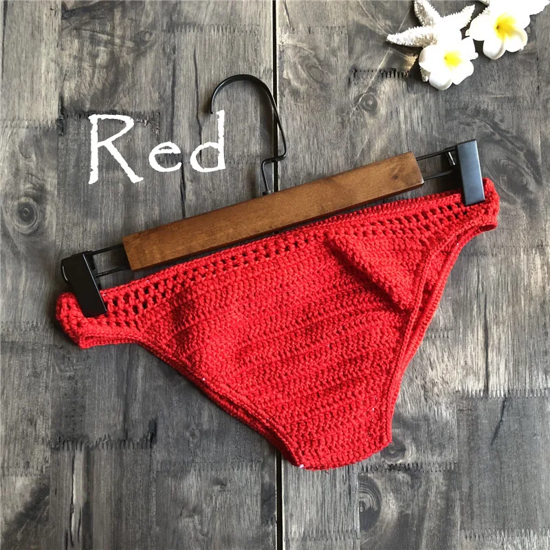 Женский сексуальный вязаный купальник бикини Boho Thong купальник ручной работы трикотажные шорты