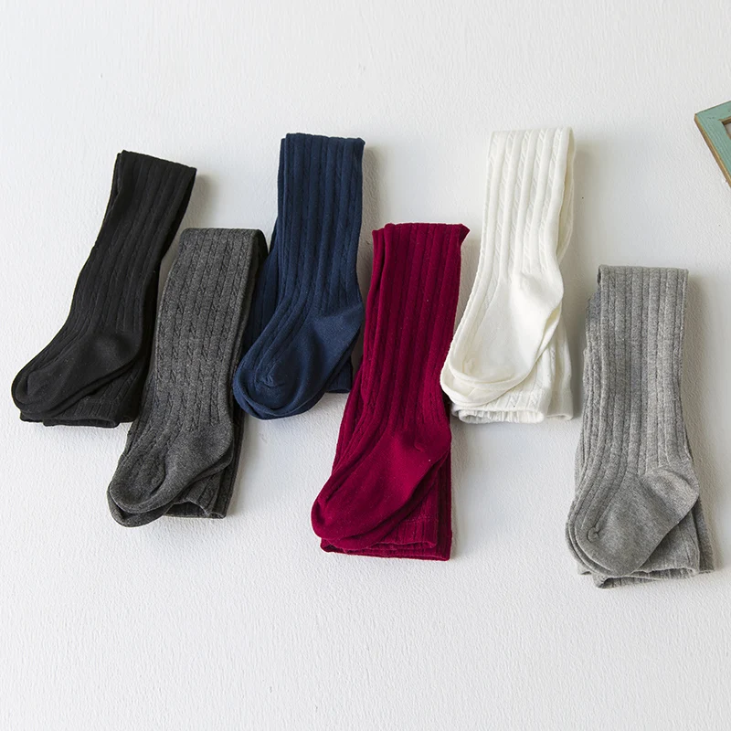 Колготки для девочек Чулки Сезон осень зима Плотные теплые хлопковые колготки