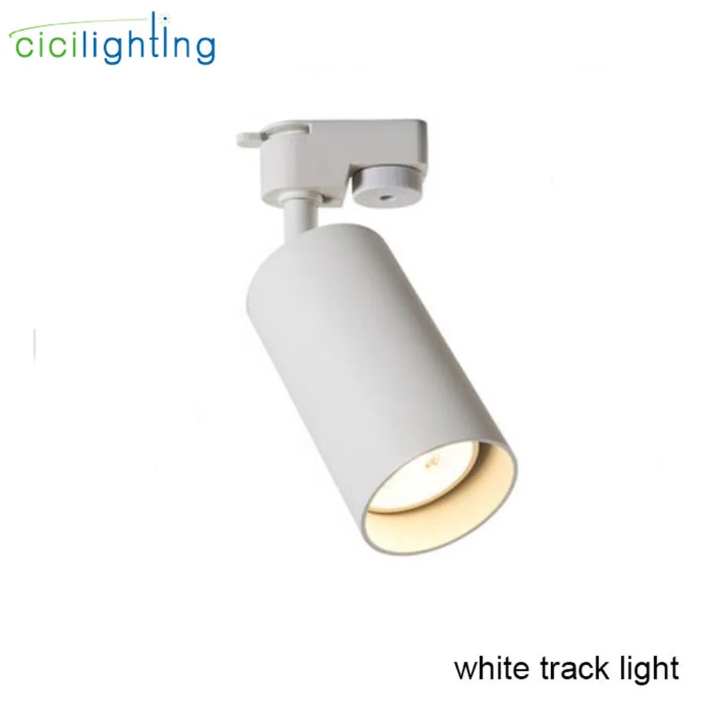 white track light Современный 7 Вт GU10 Светодиодный прожектор COB потолочные лампы Черный Белый Золотой Регулируемый AC85-260V светильники для гостиной магазин - Испускаемый цвет: white track light