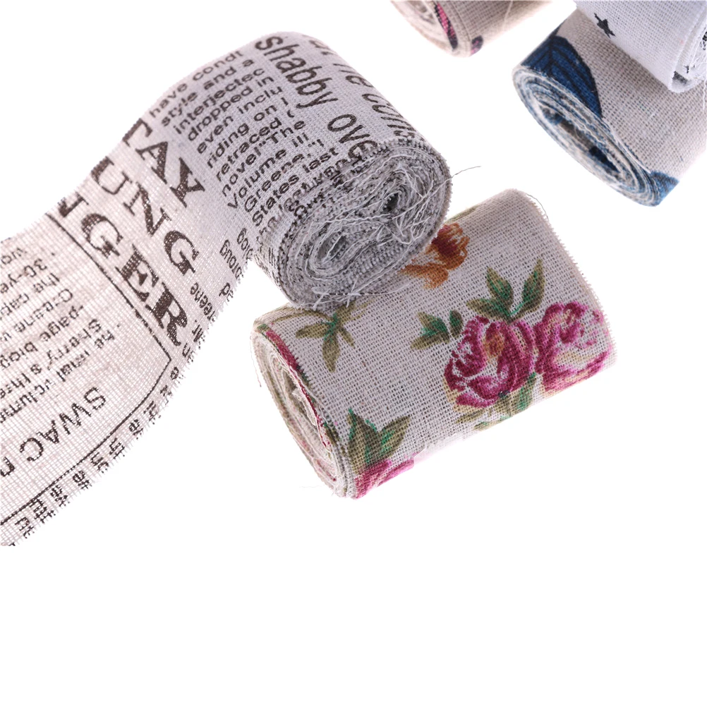 Женская винтажная лента с цветочным принтом 6 м|fabric ribbon|ribbon for weddingribbon ribbon |