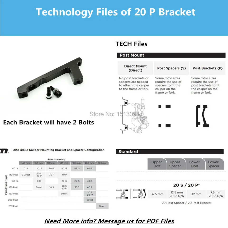 Bracket for MTB Disc Brake 180 PM to Front Adapter Mount 180mm rotor on | Спорт и развлечения