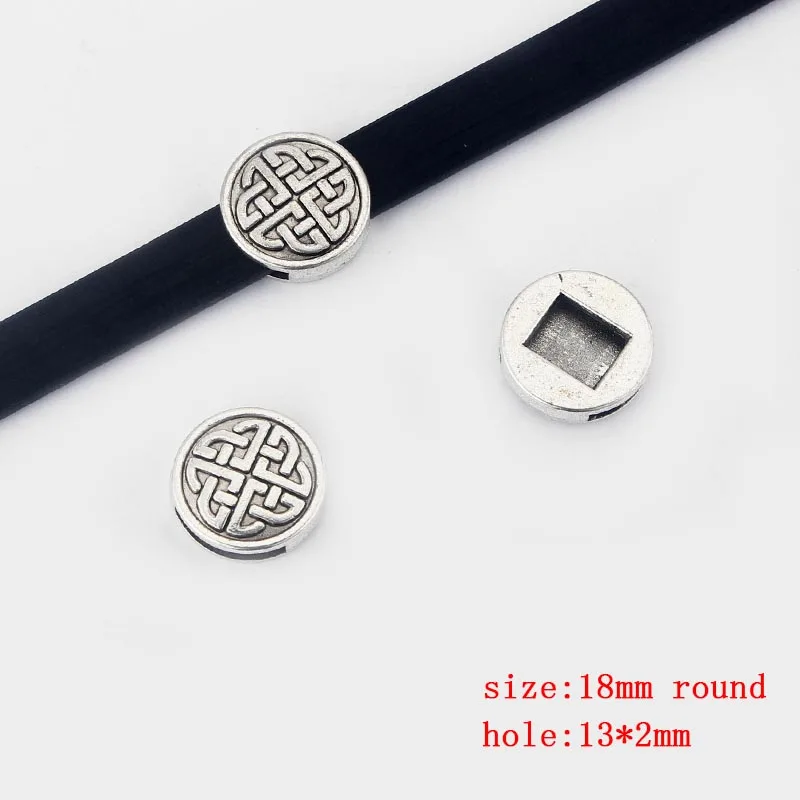 chinese knot 10 шт. античные серебряные/Бронзовые плоские ползунок прокладки подходят 10 мм 12 мм Плоские Кожаные Шнуры DIY браслет аксессуары для изготовления ювелирных изделий - Цвет: chinese knot