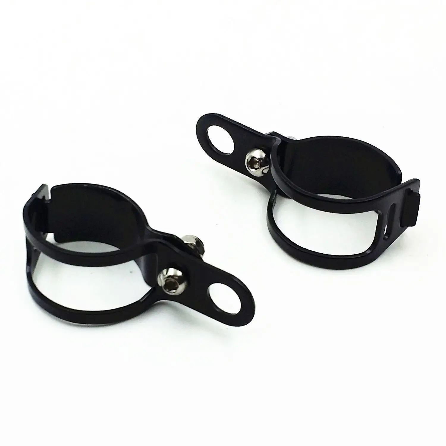 Black Motorbike Adjustable 33-43mm Turn Signal Relocator Fork Clamps Cruiser VT |