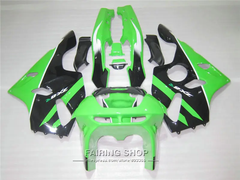 Неокрашенный комплект обтекателей кузова для Kawasaki ZX6R 94 95 96 97 зеленых черных ninja zx6r