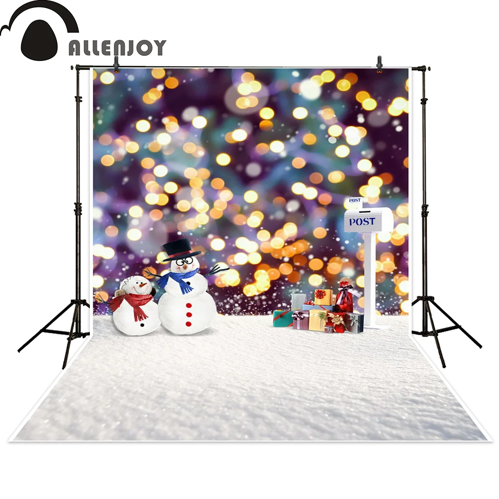 Allenjoy фотофоны Рождественская полоса снеговик подарок боке студия реквизит
