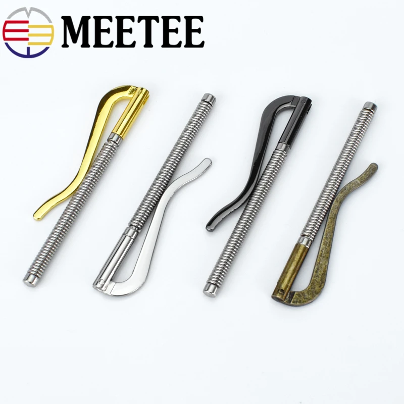 4 шт. Meetee металлический зажим для денег Пряжка крючок барный кошелек Замена Весна кобура держатель кожевенное ремесло Аппаратные аксессуары AP016