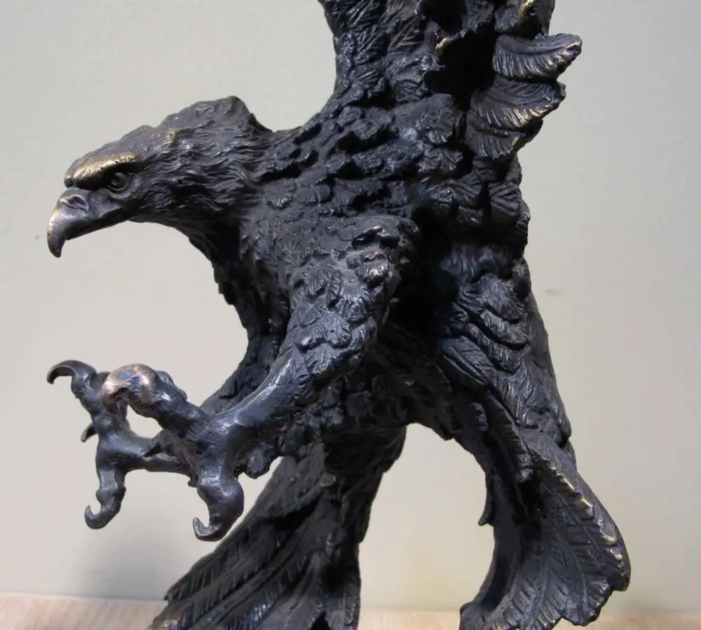 ZSR художественный Декор медный бронзовый мраморный основа Статуэтка Аравия Орел