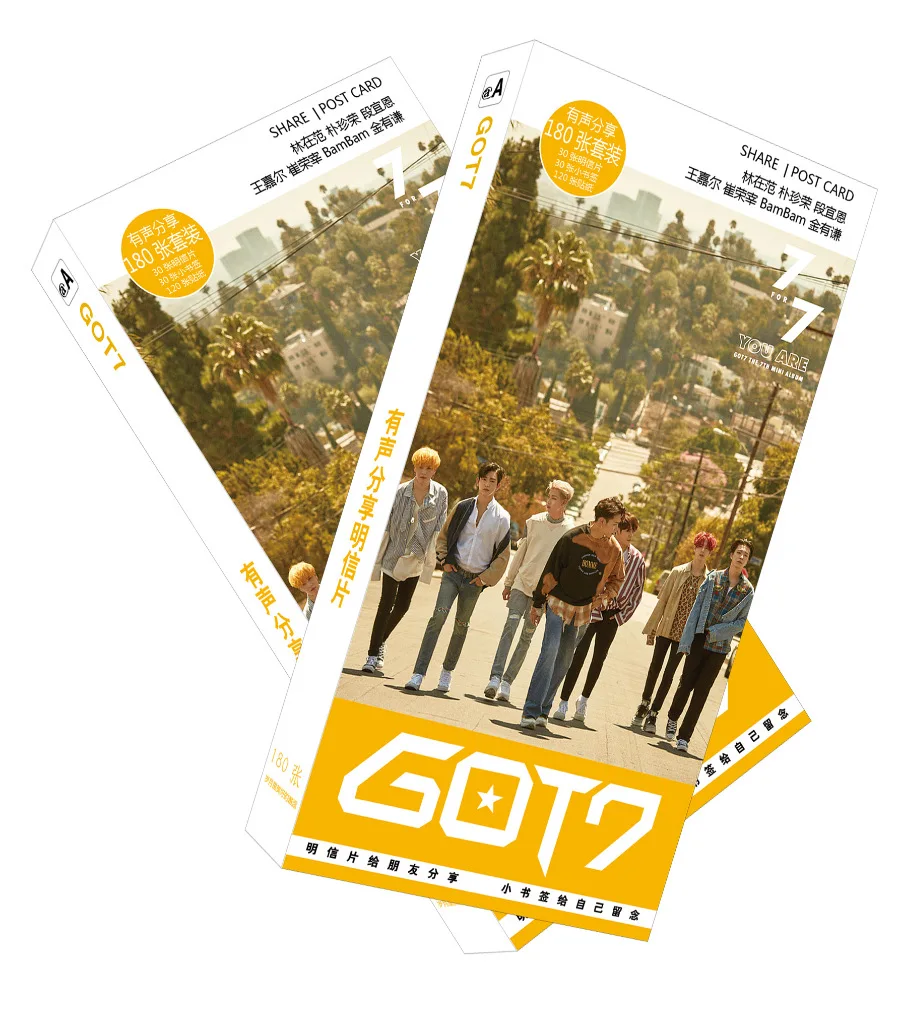 [MYKPOP]GOT7 почтовые карты 180 шт./компл. KPOP коллекция поклонников SA18071807 | Игрушки и
