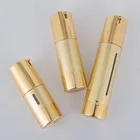 10 шт.лот 50 мл эссенция бутылки для путешествий 30 мл Золотая эмульсия Косметическая безвоздушная бутылка 15 мл пластик как пустая Вакуумная бутылка
