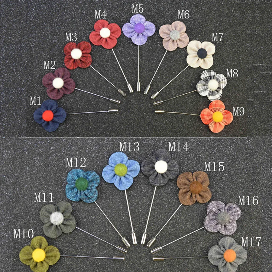 Женская и мужская тканевая брошка ручной работы в цветочек для костюма свадьбы