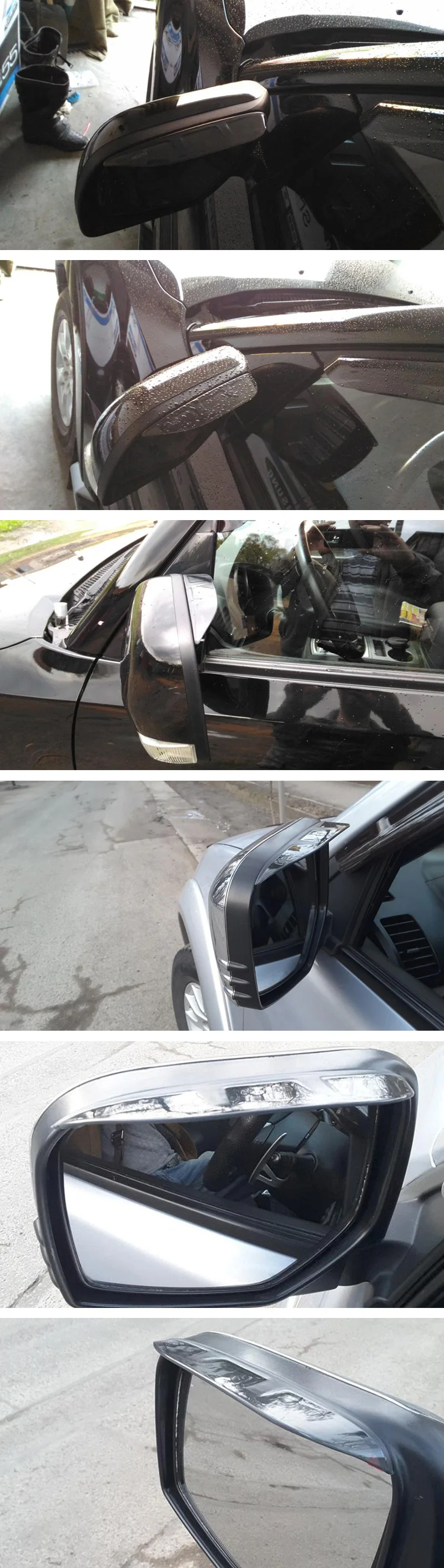 2 шт. для Mitsubishi Pajero Sport 2011-, SNCN Автомобильное зеркало заднего вида, покрытие для бровей, защита от дождя, аксессуары для украшения