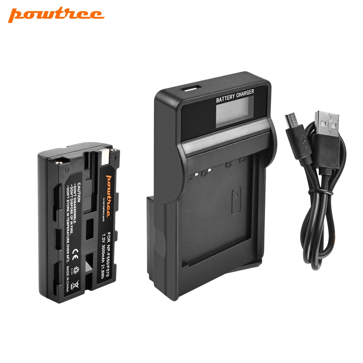 Powtree для Sony 1 шт. 7 2 в 3000 мАч NP F550 аккумуляторная батарея + ЖК зарядное устройство