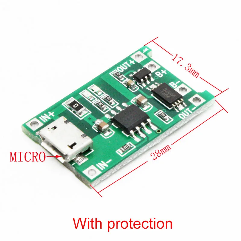 Зарядное устройство TP4056 1A с зарядным устройством зарядная плата модуль 18650