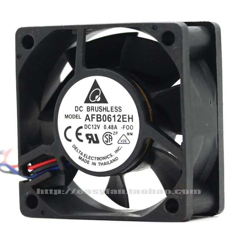 Охлаждающий вентилятор для сервера Detla Electronics AFB0612EH F00 DC 12 В 0.48A 60x60x25 мм|square fan|delta