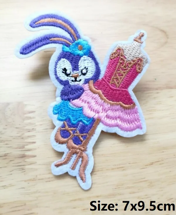 Gelatoni Duffy Утюг на заплатках Маленькая обезьяна кошка мультфильм Байкер аксессуар вышитые s для детей - Цвет: Лазерный